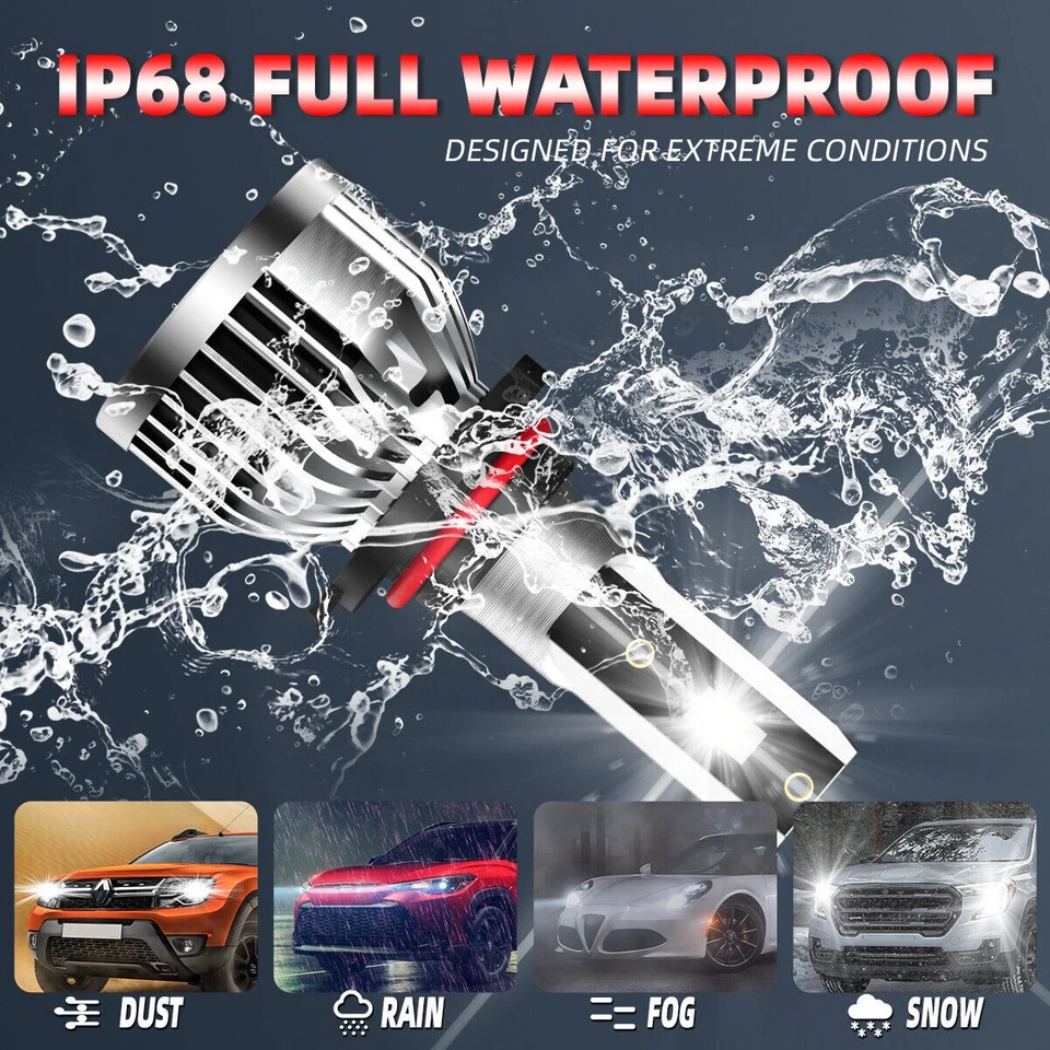 For Toyota Camry 2007-2014 Combo LED Headlight High Low Beam + Fog Light Bulbs - Image 2 of 4