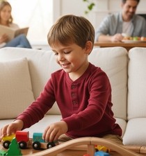 Tommy Bahama Youth Thermal Red Shirt Small 5/6 Pullover Burgundy Red