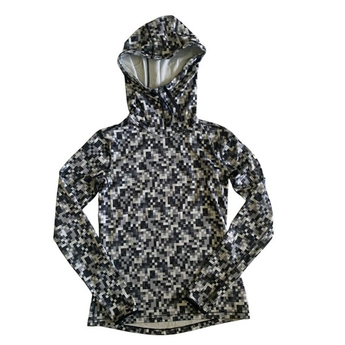 Nike Pro Dri Fit Women's Size M Glitch Pixel Training Camo Hooded T-Shirt - Picture 4 of 15