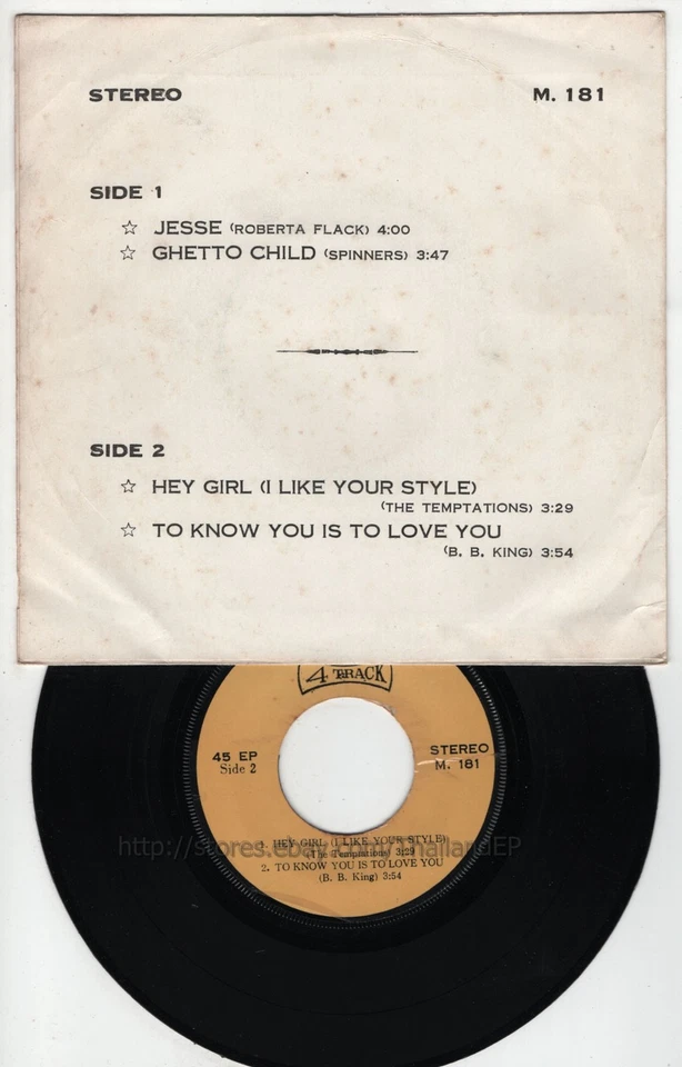 ROBERTA FLACK /SPINNERS /THE TEMPTATIONS /B.B. KING THAI EP 7" THAILAND - Image 3 of 3