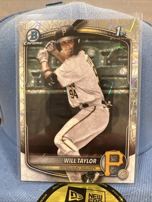 2025 Bowman Chrome Will Taylor #BCP-179 Lazer Refractor 1st Bowman Pirates