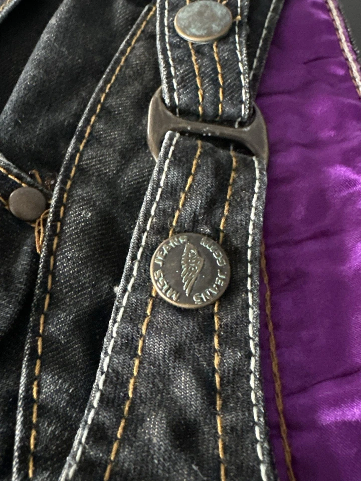 Minifalda vaquera negra vintage Y2K Miss Sixty talla grande hecha en Italia Foto 2 de 4