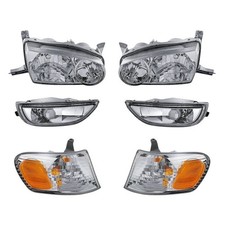 For Toyota Corolla 01-02 6-piece Kit Driver And Passenger Side Headlights For Toyota Corolla 01-02 6-piece Kit Driver And Passenger Side Headlights