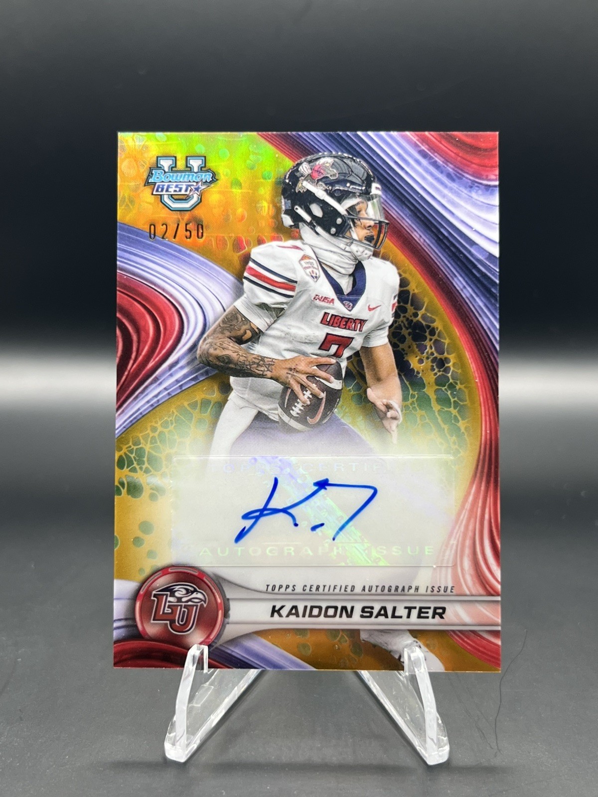 2024 Bowman Best U Kaidon Salter Gold Auto Refractor /50 #BOA-KS