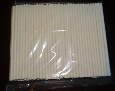 Sucker Lollipop Sticks 4 1/2'' x 5/32'' 100 ct. Candy & Chocolate Cake Pop Making