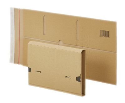 Wickelverpackung C5 (20 Stück) Transportkarton haftklebend für Bücher, Kalender