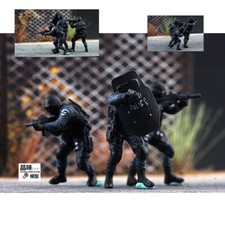 Homemade 1/72 SWAT 3-person Group Finished Colored Model NEW