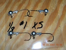 50 1/8 Round Head Jigs Mustad Bronze Hooks  #4  #2 #1  1/0 2/0  3/0 4/0 U Choose