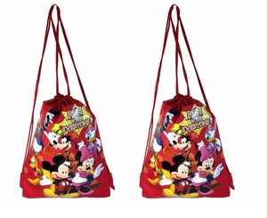 2 Counts Mickey Mouse \u0026 Friends Con Cordón Mochila Escolar Niños Deporte  Bolsa De Deporte | eBay