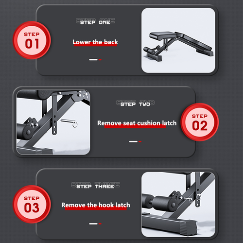 Adjustable Weight Abdominal Bench Sit-Up Back Support Fitness Flat Gym Exercise - Picture 9 of 15