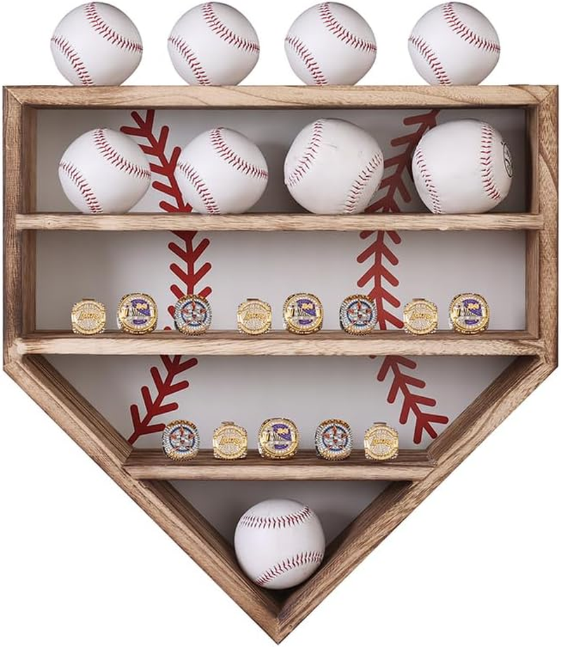 Baseball-Vitrine Mit Holzsockel – Transparente Acryl-Displaybox 8x8x8 Cm Für Einen Einzelnen Baseball