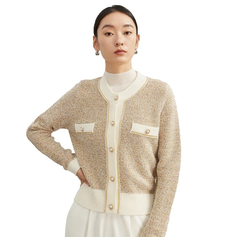 Cardigan Sweaters Floral Wool for Women