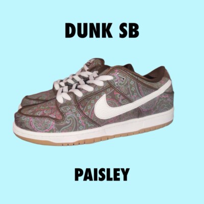 Nike SB Dunk Low Pro Paisley Brown Size 10.5