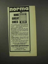 1969 Norma Smokeless Powder 205 Ad - Nine Great Ones