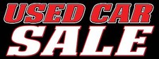 Used Car Sale Banner 18"x48" Free Shipping Customization, Ready to Hang