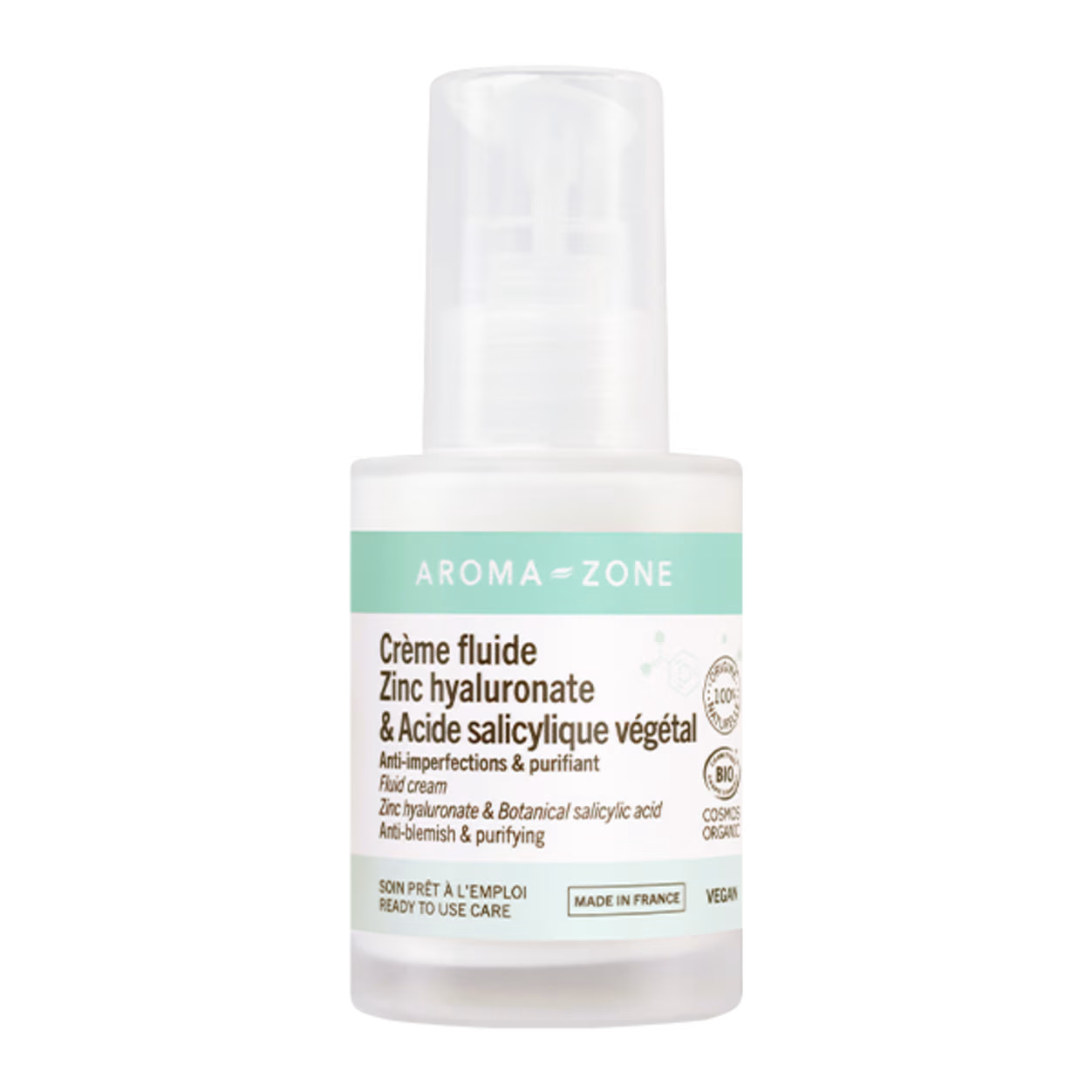 Crème Fluide Purifiante Aroma-Zone Soin Visage Matifiant Matin et Soir