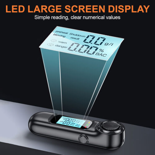 Digital Breath Alcohol Analyzer Tester Air Blowing Breathalyzer Test Detector - Picture 13 of 16