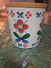 Rare Vintage (Gail Craft) Wooden & Metal Canister Hippie Dippie Trippie — photo 1