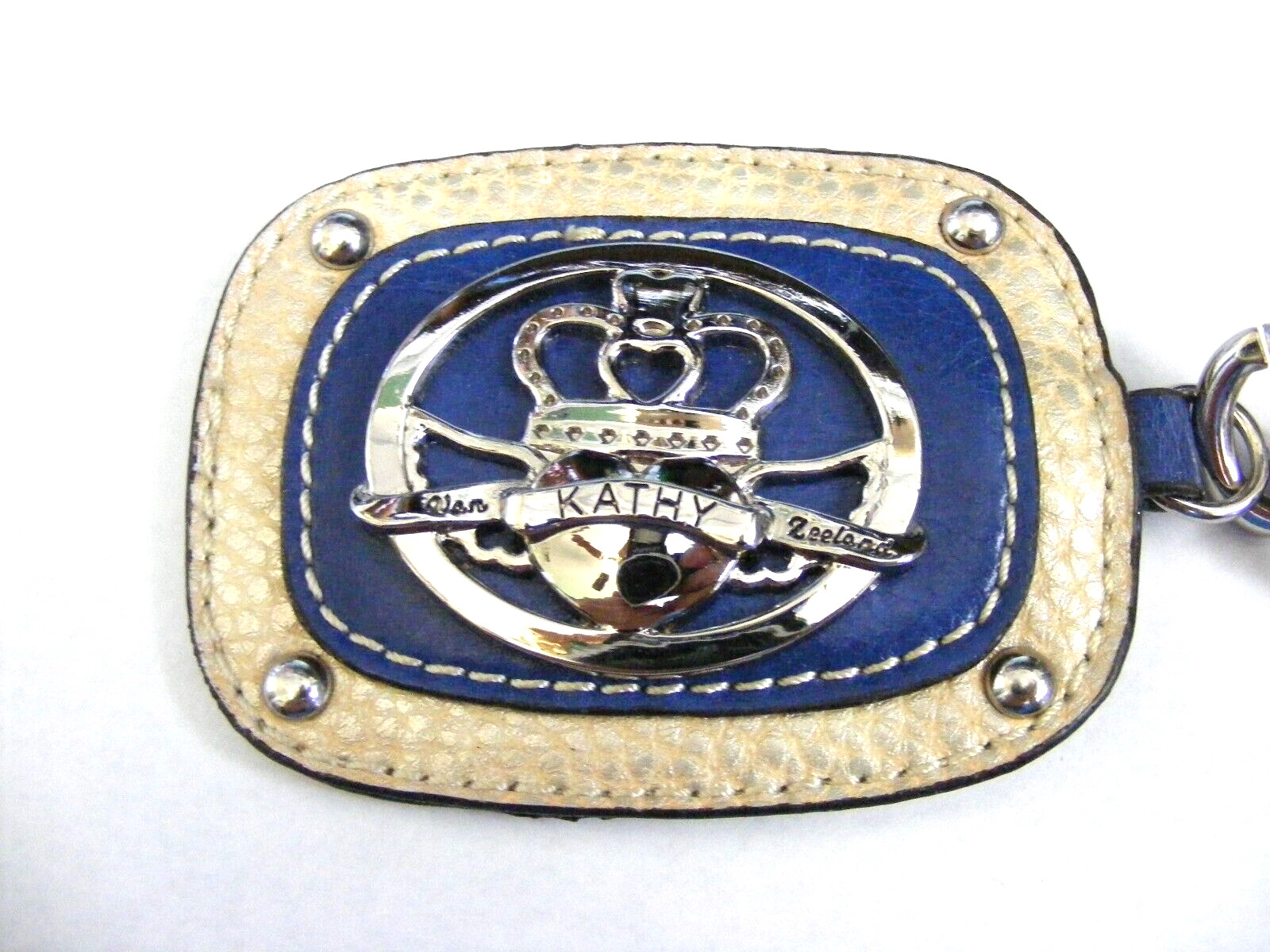 Kathy Van Zeeland Blue Keychain Purse Charm