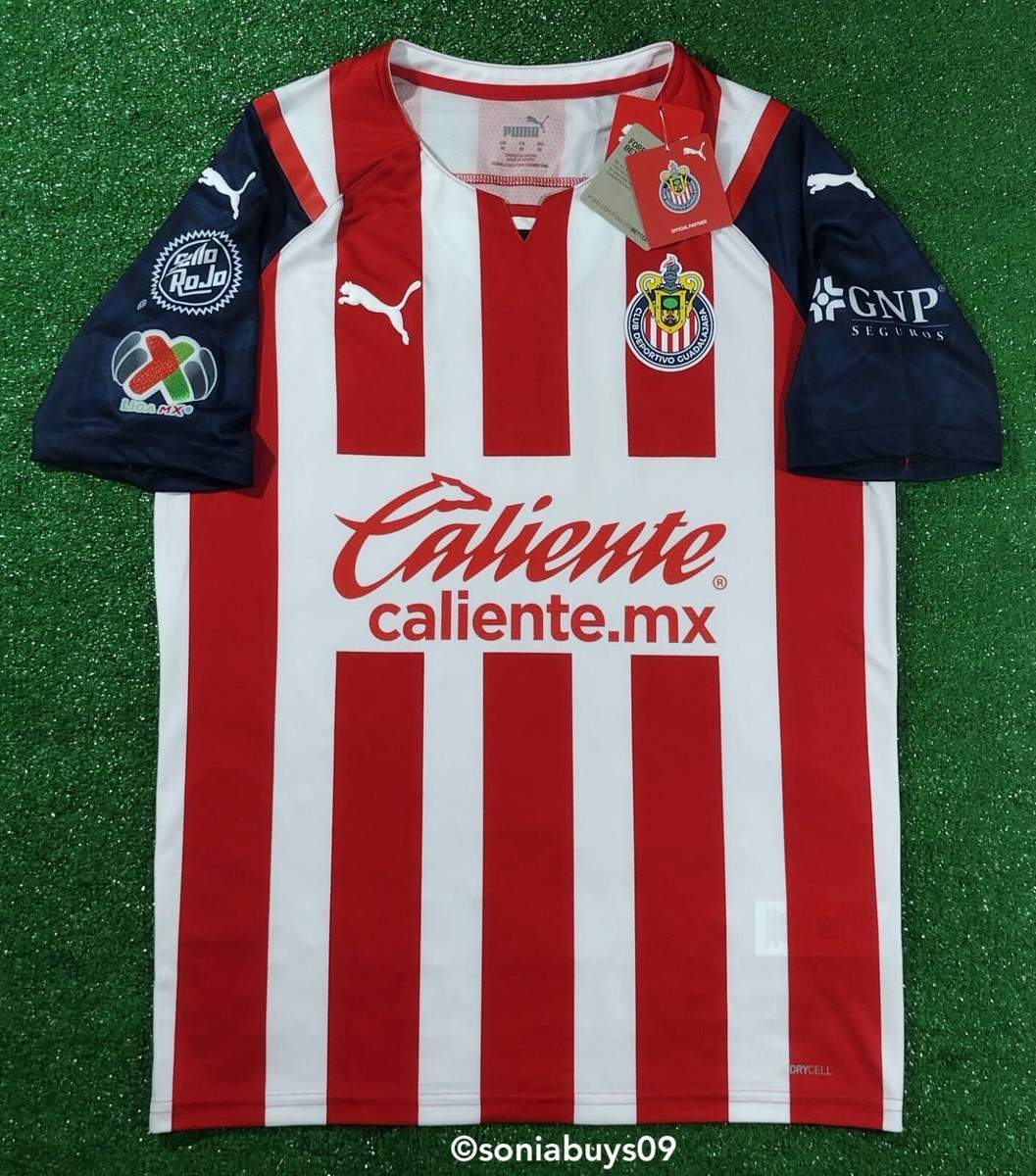 Puma POCHO Chivas GDL Home Authentic Soccer Jersey, 705225 01, Red