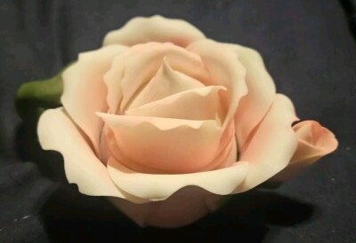 Enesco Otagiri Cosmos Rose Petal Teapot Trinket Box Pink w/ Leaf Handle Vintage