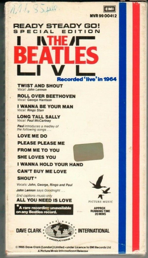 THE BEATLES LIVE - VHS Ready Steady Go! Special Edition 1964