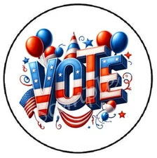 VOTE ELECTION ENVELOPE SEALS LABELS STICKERS PARTY FAVORS