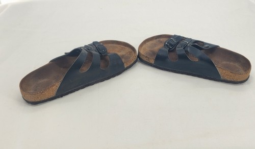 Birkenstock Women’s Size 7 Three strap Black Buckle Sandal - Picture 6 of 6