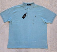 Polo RALPH LAUREN Mens Soft Cotton Polo Shirt BLUE Size 2XB 2X NWT