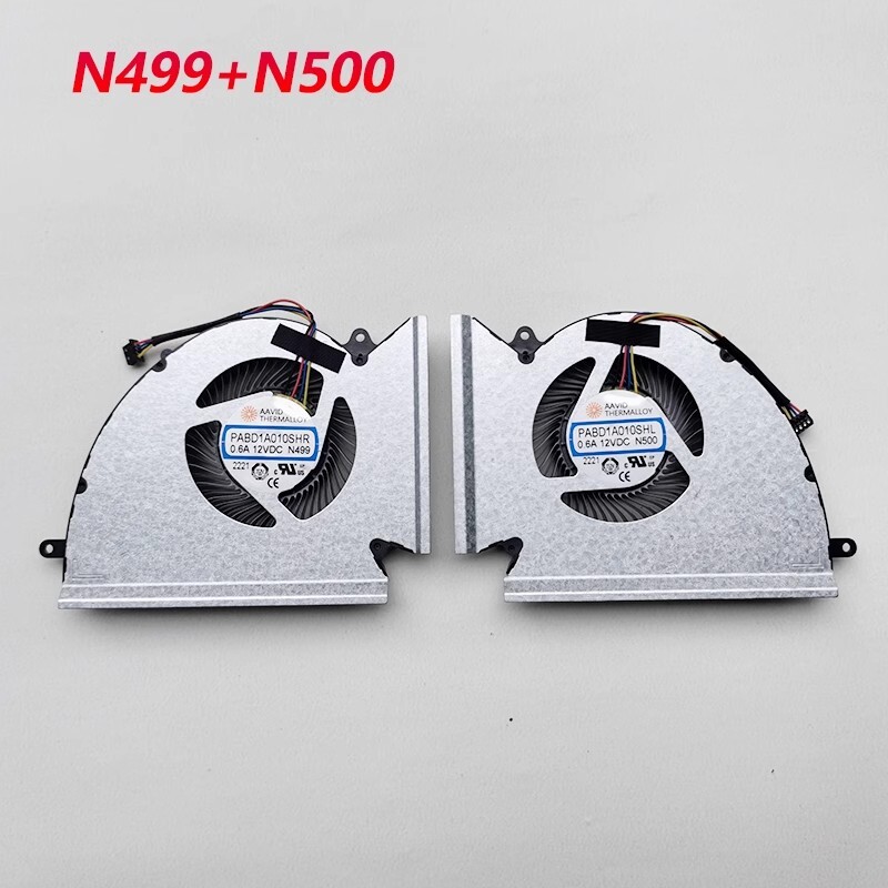 New for MSI GE77HX GP76HX Laptop CPU+GPU COOLING FAN N499 N500 MS