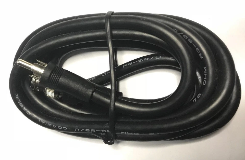 75ohm BNC Male to RCA Male Cable Audio Video Lead Coax CCTV DVR Camera Cord 6ft - Image 2 of 3