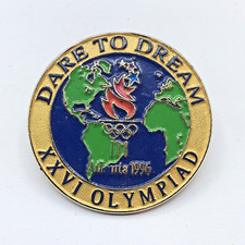 Vtg 1996 Atlanta Olympics DARE TO DREAM XXVI Olympiad Hat Pin Lapel Pinback