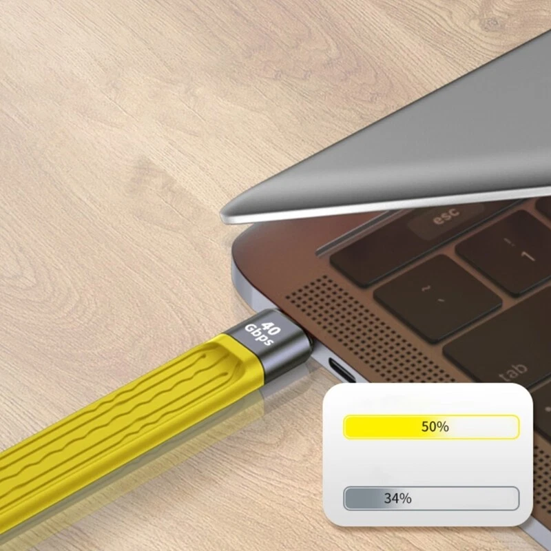 Short USB C Cable 10/40Gbps Data Transfer PD Fast Charging USB C to USB C Cable - Image 2 of 4