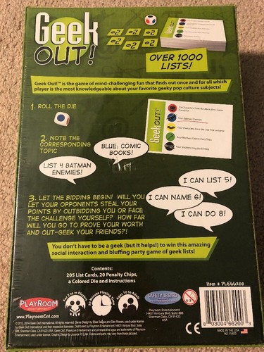 NIB Geek Out Game - Trivia Party Game By Playroom Entertainment - 2+ Players - Picture 2 of 10
