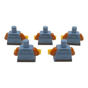 5x LEGO &reg; shirt "farmer light blue" 6489480 7094 76382 medieval knight castle