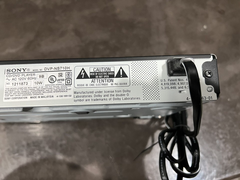 Sony DVPNS710H CD/DVD Player High Definition 1080P Upscale HDMI eBay