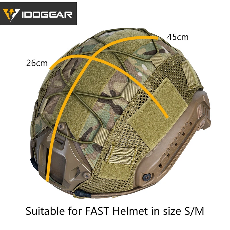 IDOGEAR Tactical Helmet Cover for FAST Helmet Camo BJ/PJ/MH Type Helmet Hunting - Image 3 of 4
