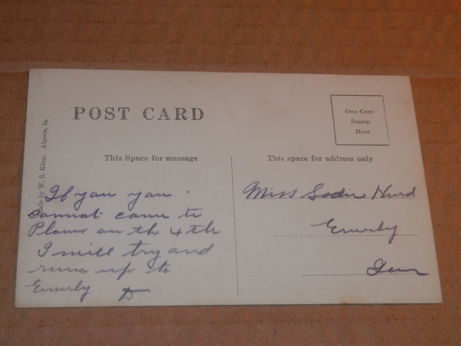 ROLFE IOWA 1910'S ERA REAL PHOTO POSTCARD RESIDENCE SCENE