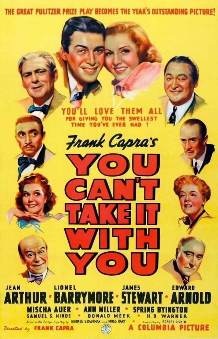 YOU CAN'T TAKE IT WITH YOU, James Stewart, Jean Arthur, 1938