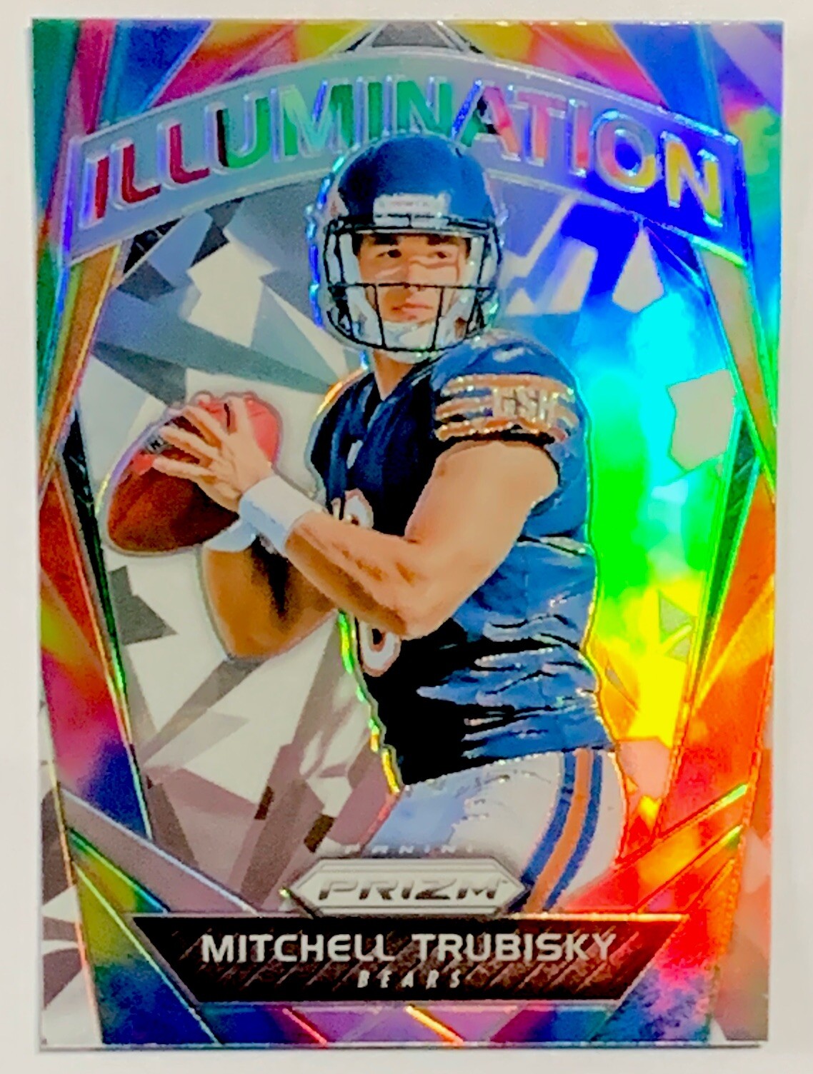 Buffalo Bills QB Rookie Card 2017 PRIZM SILVER ILLUSTRATION RC Mitch Trubisky #9