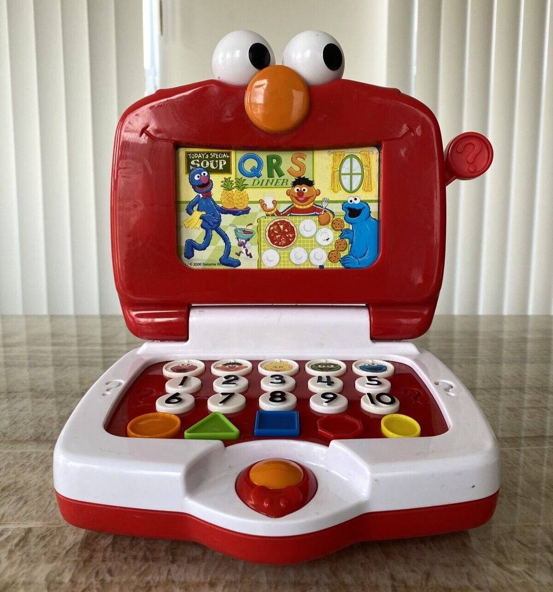 Sesame Street ELMO'S LEARNING FUN LAPTOP with One Double Sided