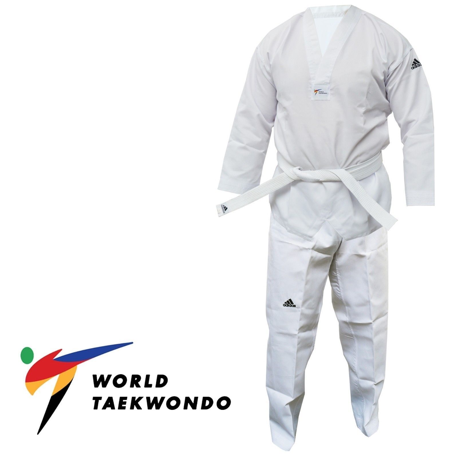 Traje de Adidas WT aprobado Taekwondo estudiante Dobok adulto niños uniforme Gi | eBay