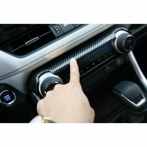 Cubierta de panel de CD de aire acondicionado interior de fibra de carbono para Toyota RAV4 2019-2023 - Imagen 2 de 10