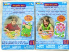 Lot of 2 - Darice Foamies Scene Art Peel  Stick for Ages 6 Flower  Dinosaur