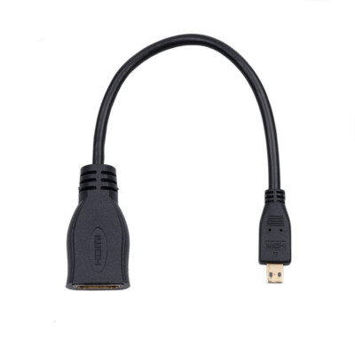 Micro HDMI Male Type D to HDMI Female A Jack Adapter Cable Convertor 1080P US