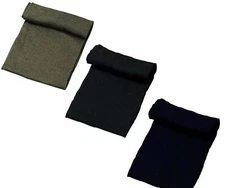 GI US Warm Knitted 100% Wool Winter Scarf, OD, Black, Navy Blue, Made in USA