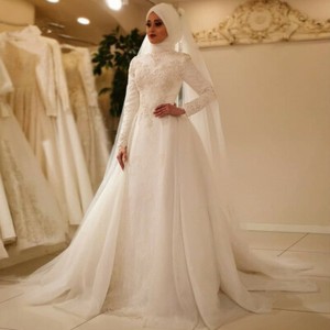 white wedding dresses with sleeves