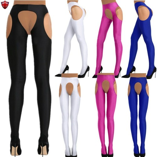 UK Women Crotchless Open Crotch Spandex 