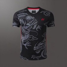 NEW Yonex Print China dragon Men Badminton T-Shirts Tennis clothes Sport Tops