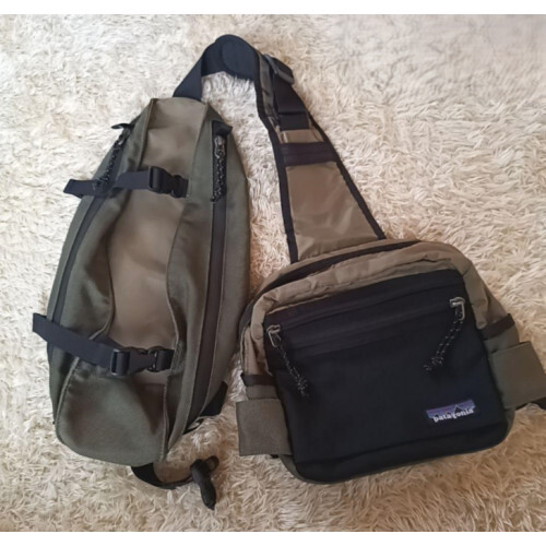 希少　Patagonia Double Haul　FishingBag Rare Patagonia Double Haul Fishing Bag Khaki Black [Used EXC